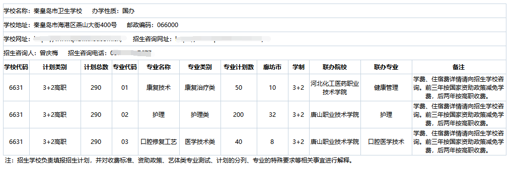 秦皇岛卫校3+2廊坊招生计划.png